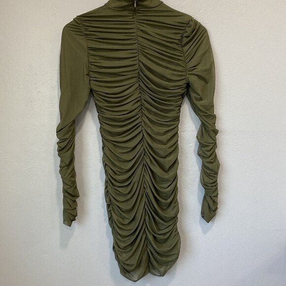 fashion nova womens dress small scrunched bodycon s dark club fitted ci - Picture 7 of 11